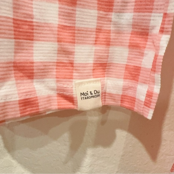Moi & Du Red Gingham Checker With Lemon Big Kids Pajama PJ Set  NWT - Picture 3 of 8